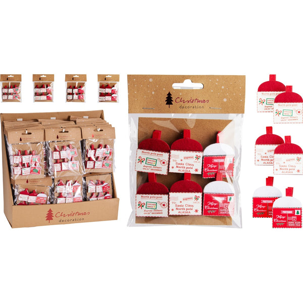 Christmas WoodEnvelope Clip - 6 Pack
