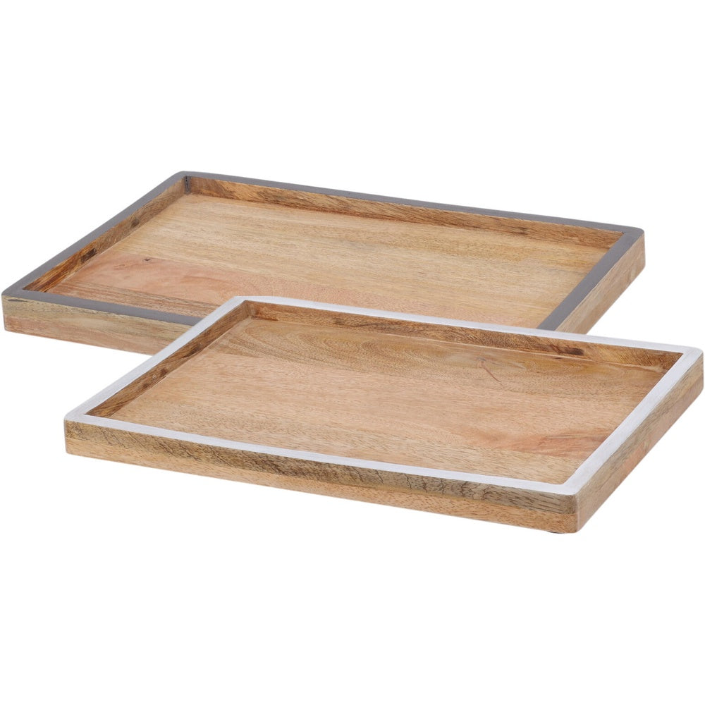 Home Living Wooden Rectangular Tray | 30cm Size