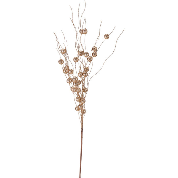 Christmas Branch Champagne Decorative Spray - 58cm