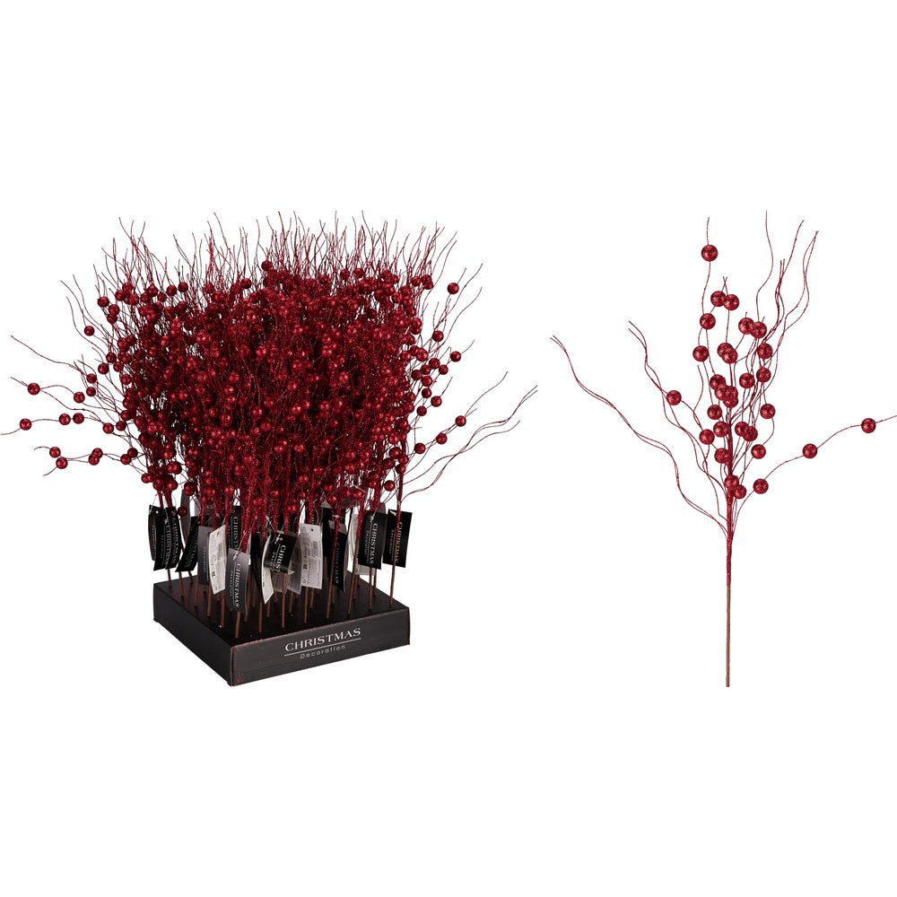 Branch Red 58Cm - Decorative Christmas Pick