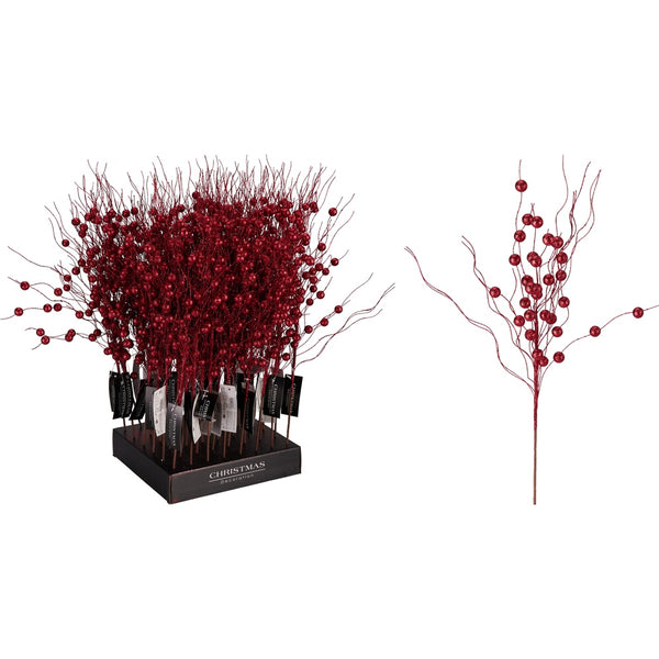 Branch Red 58Cm - Decorative Christmas Pick