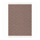 Rolf Fringed Geometric Diamond Wool Rug - Rust/Black, 120 x 180cm
