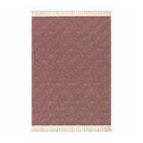 Rolf Geometric Diamond Wool Rug - Red and Black, 120 x 180cm