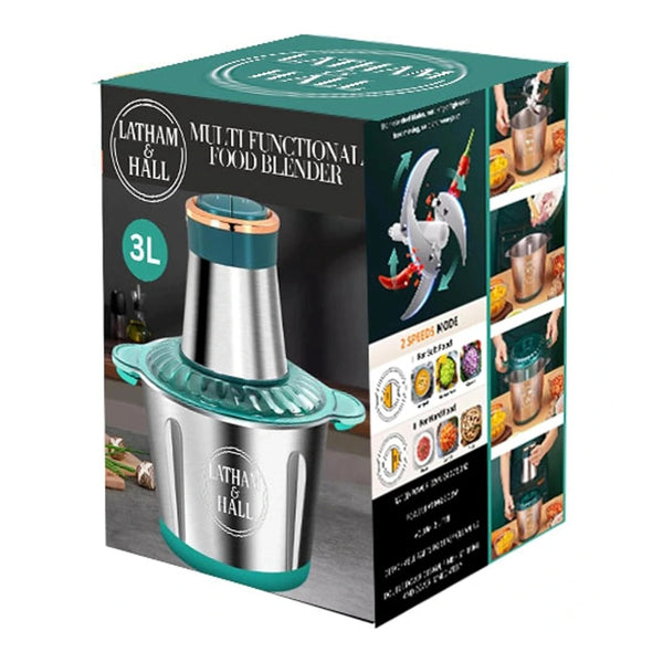 Latham & Hall Multi-Function Food Blender - 3L, Teal and Bronze