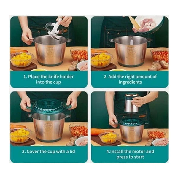 Latham & Hall Multi-Function Food Blender - 3L, Teal and Bronze