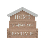 Moments House Family Mantel Plaque - Wood-Effect, Freestanding Sign