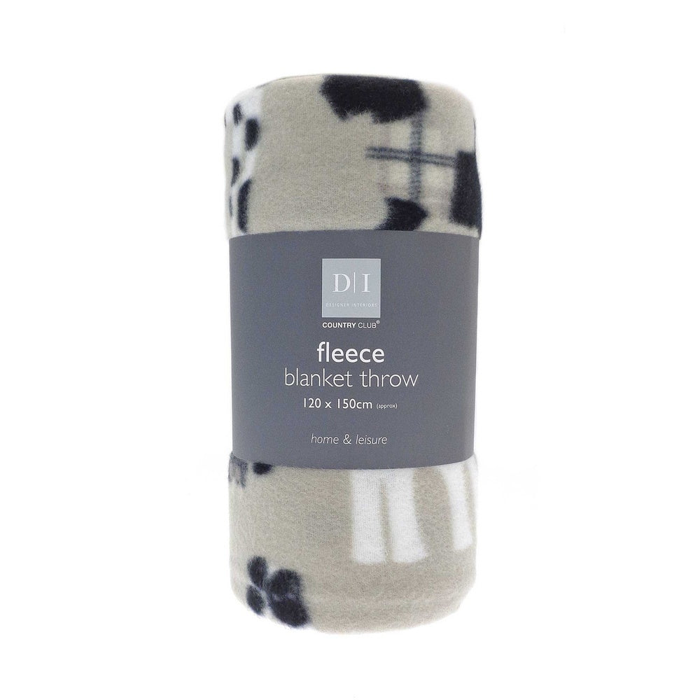 Fleece Dogs Throw - Soft and Cozy - 120x150cm
