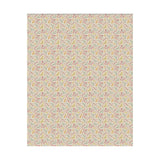 Autumnal Botanical Fleece Blanket Throw - 120 x 150cm, Cream