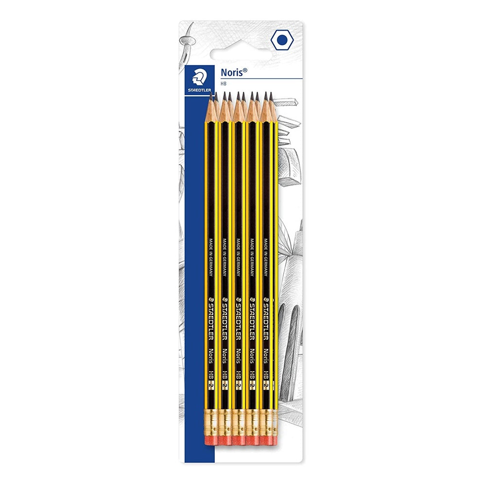 Staedtler Noris Pencil Rubber Tip 10pk | Ideal for School and Home