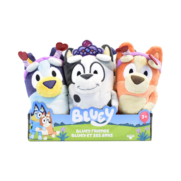 Bluey Friends Soft Plush Toys - Assorted Designs, Dress-Up Details, Ages 3+