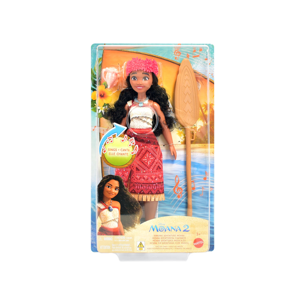 Disney Princess Moana 2 Singing Adventure Doll - Paddle and Shell Accessories