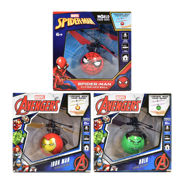 Marvel Heliball Flying Ball Toy - Assorted Designs, USB Rechargeable