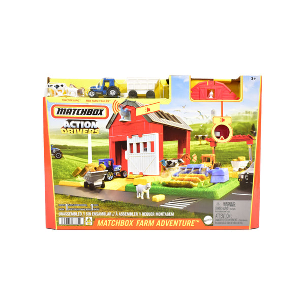 Matchbox Farm Adventure Playset - Tractor, Trailer, Ages 3 Years and Above