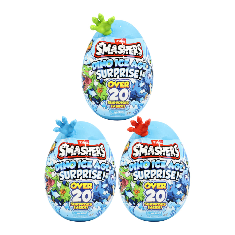 Smashers Dino Ice Age Surprise Large Egg Toy - 20+ Surprises, Assorted Colours
