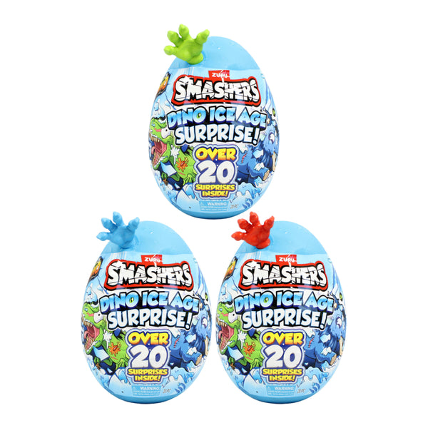Smashers Dino Ice Age Surprise Large Egg Toy - 20+ Surprises, Assorted Colours