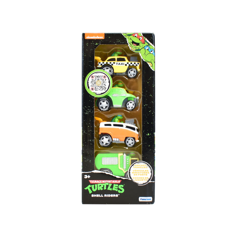 TMNT Shell Riders Die-Cast Toy Vehicles - Pack of 4, Assorted Designs