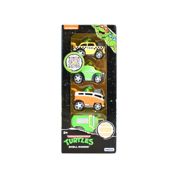 TMNT Shell Riders Die-Cast Toy Vehicles - Pack of 4, Assorted Designs