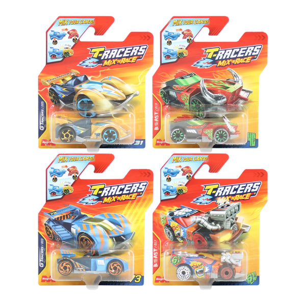 T-Racers Mix’n Race Collectible Racing Car - Pack of 1, Assorted Designs