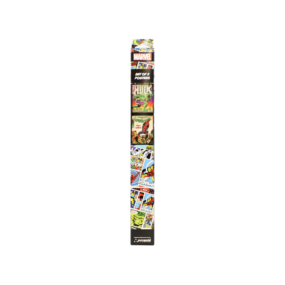 Marvel Comic Covers Poster Set - Assorted Colours and Superhero Artwork