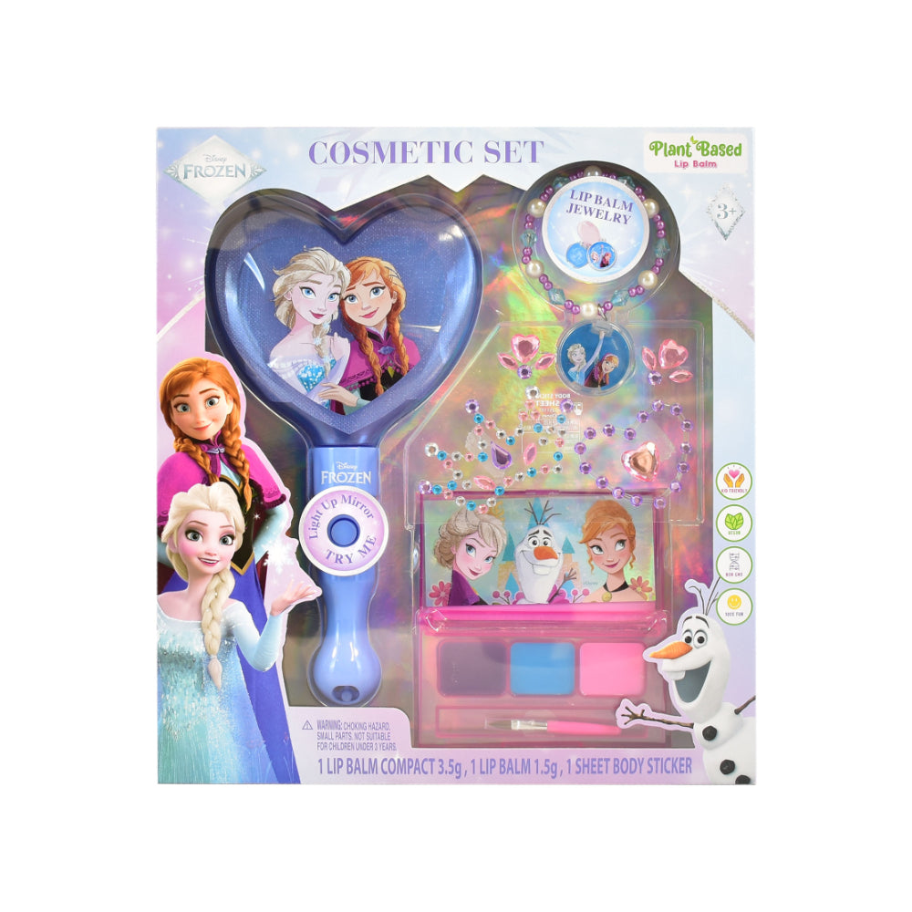 Disney Frozen Cosmetic Play Set - Light-Up Mirror, Lip Balm and Stickers