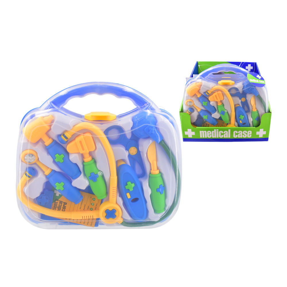 Doctor Role Play Medical Set Toy - Acetate Carry Case, Assorted Colours