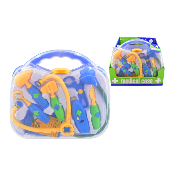Doctor Role Play Medical Set Toy - Acetate Carry Case, Assorted Colours