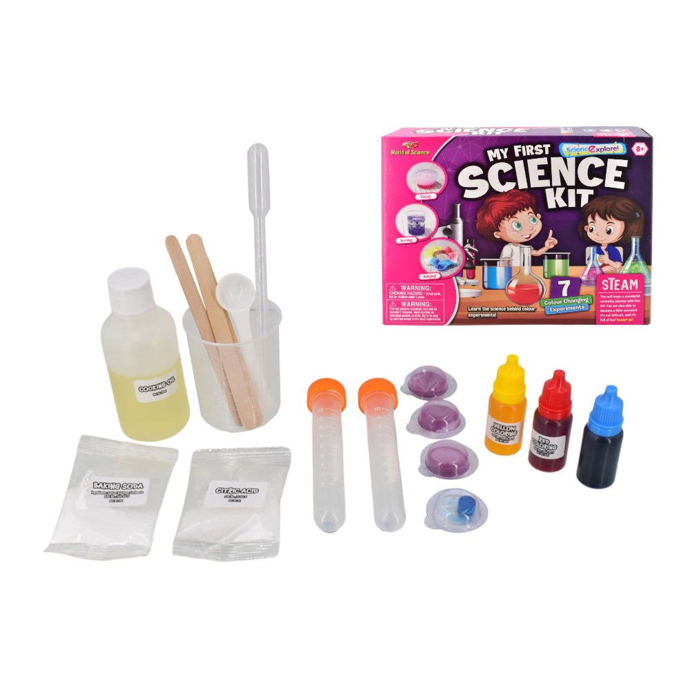 My First Science STEAM Experiment Set - 7 Colour-Changing Activities, Age 8+