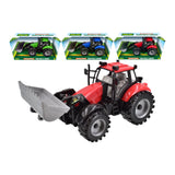 Plastic Friction Tractor and Loader Toy - Assorted Colours, Ages 3+