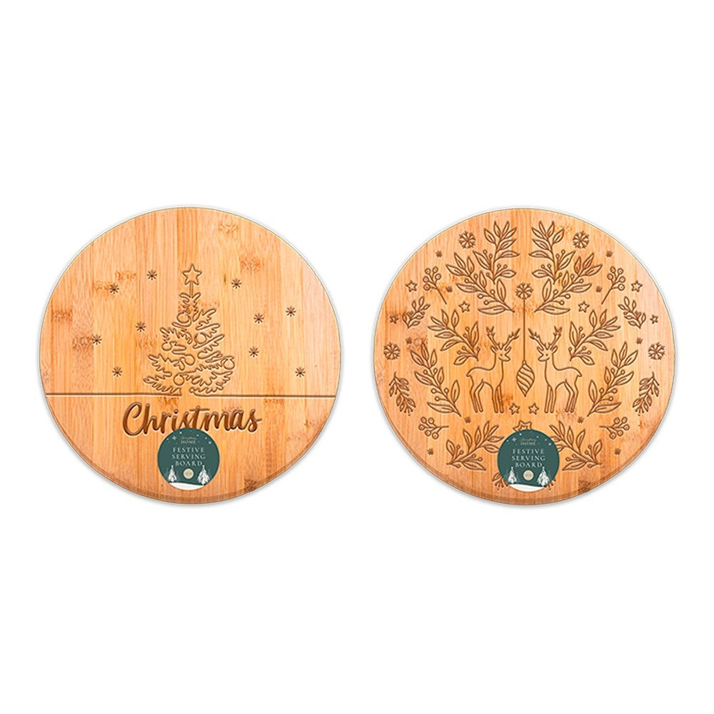 Round Bamboo Serving Board - 30cm