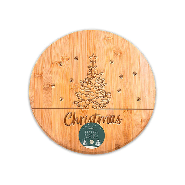 Round Bamboo Serving Board - 30cm