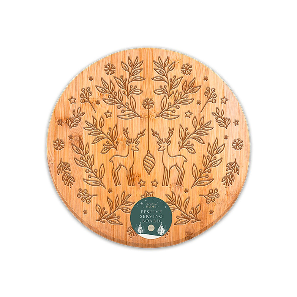 Round Bamboo Serving Board - 30cm