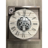 White Shiplap Gears Clock - 60cm