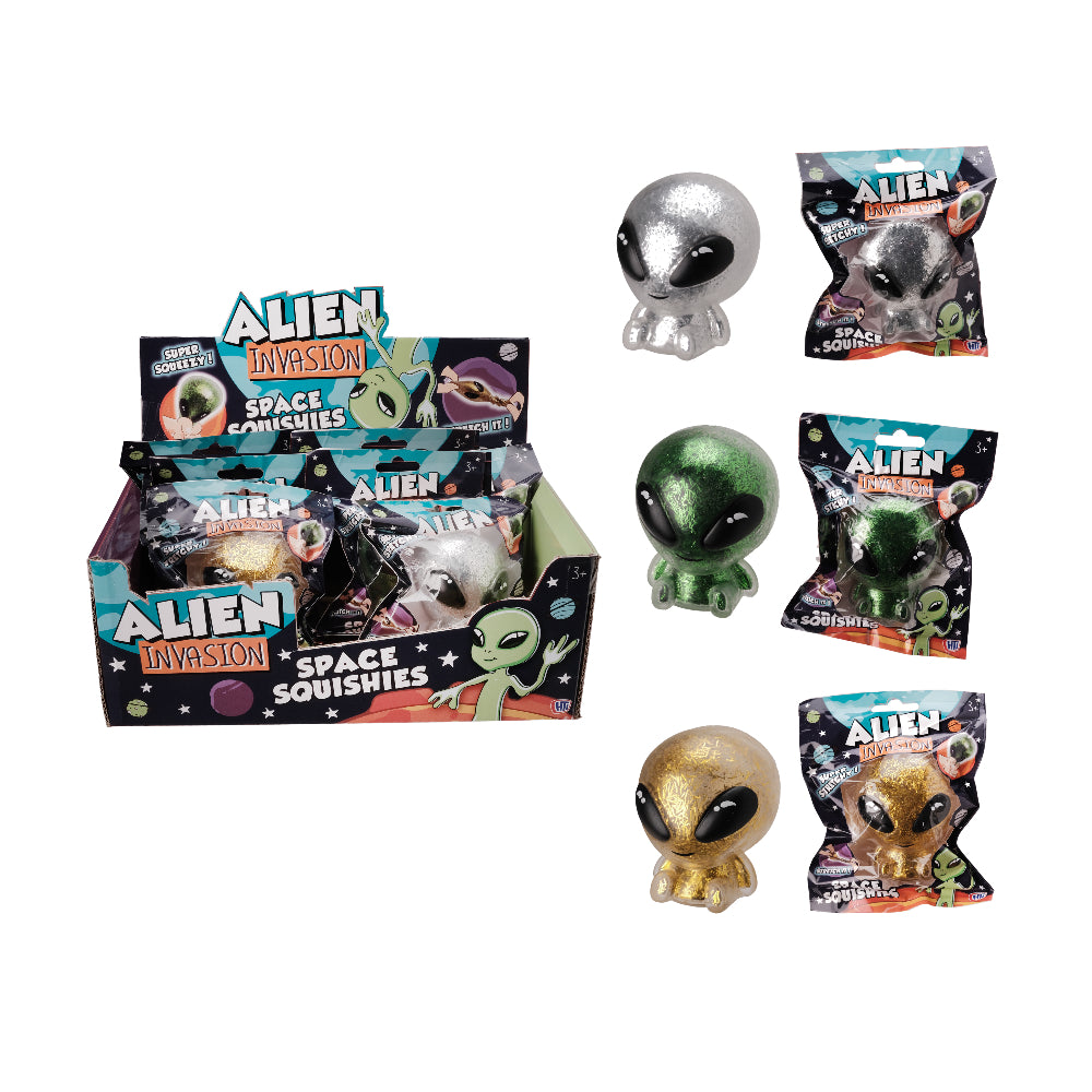 Alien Invasion Space Squishy Sensory Toy - Assorted Colours, Ages 3+