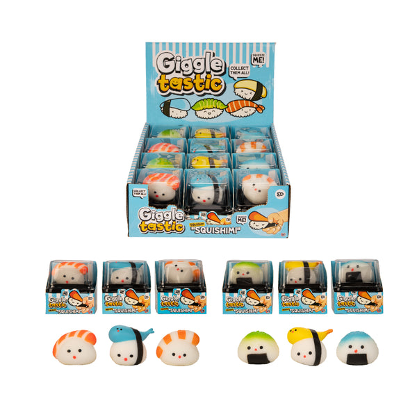 Squishimi Sushi-Themed Squishy Toy - Assorted Designs, Ages 3 Years+