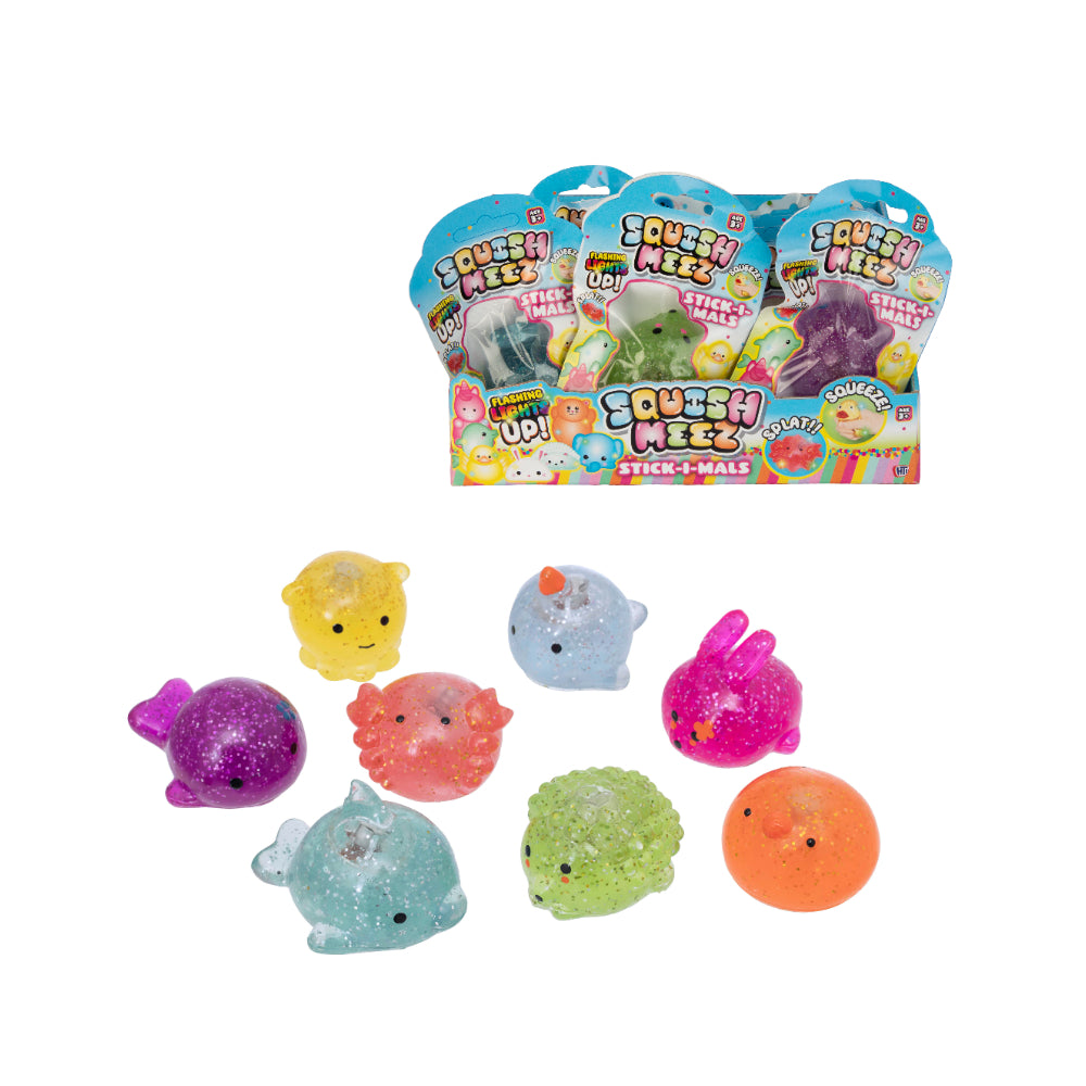 Light Up Stick-I-Mals Sensory Fidget Toy - Assorted Designs, Ages 3+