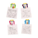 Colour Your Own Canvas Tote Bag - Assorted Designs, Pens Included