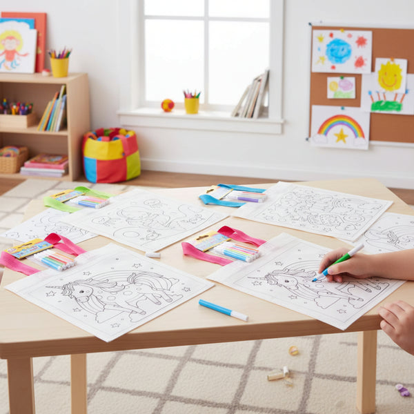 Colour Your Own Canvas Tote Bag - Assorted Designs, Pens Included