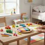 12 Piece Modelling Clay Set - Assorted Colours, Soft and Non-Toxic
