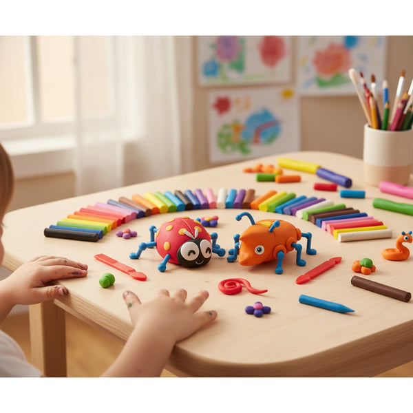 Ladybird and Beetle Modelling Clay Set - Assorted Insect Designs