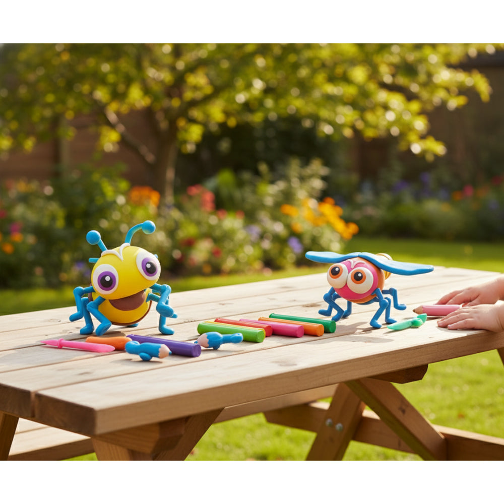 ARTOX Bee and Dragonfly Modelling Clay Toy Set - 12 Sticks, Assorted Colours