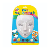 Paint Your Own Full-Face Mask Craft Kit - Assorted Paints and Brush