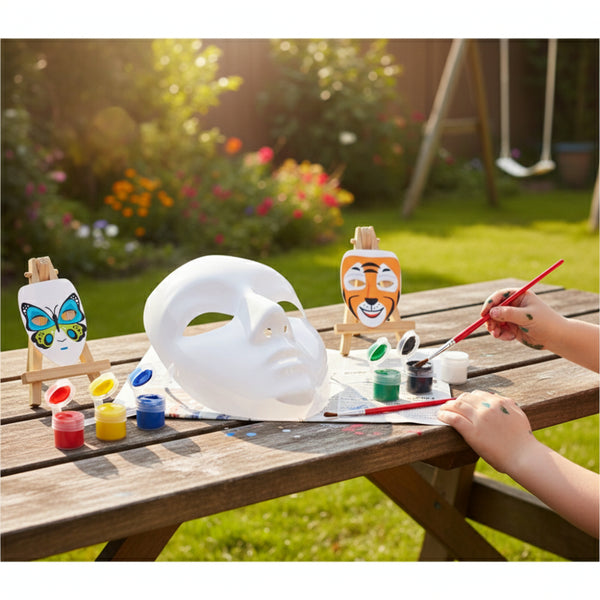 Paint Your Own Full-Face Mask Craft Kit - Assorted Paints and Brush