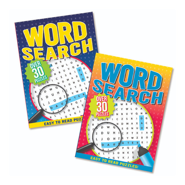 Word Search Puzzle Book - Over 30 Puzzles, Assorted Colourful Designs