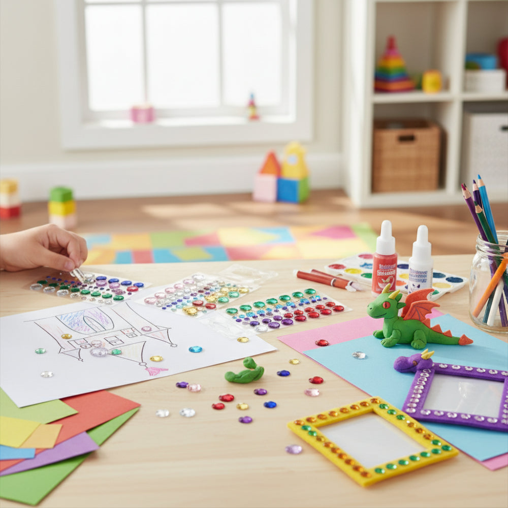 Jewel Craft Stickers - 150 Pieces, Assorted Colours and Sizes