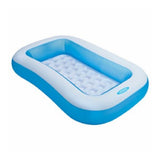 Inflatable Rectangular Kids Swimming Pool | Blue and White, 166cm