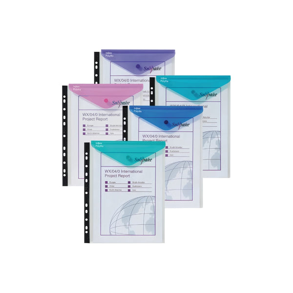 A4 Polyfile Ring Binder Wallet | Assorted Colours, Holds 150 Sheets