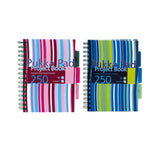 Pukka A5 Striped Project Book | 250 Pages, 80gsm, 3 Tabs, Assorted Designs
