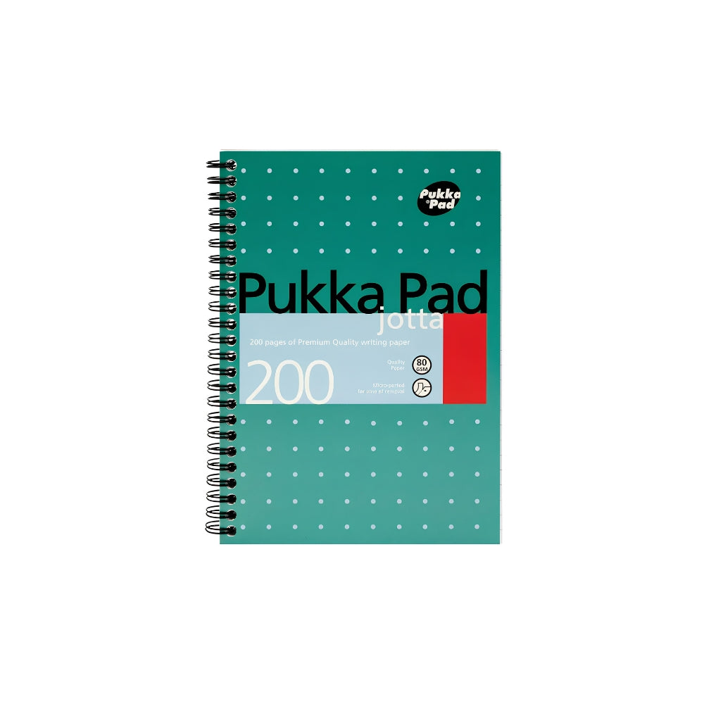 Pukka Metallic Jotta A5 Lined Notebook | 200 Pages, 80gsm, Teal