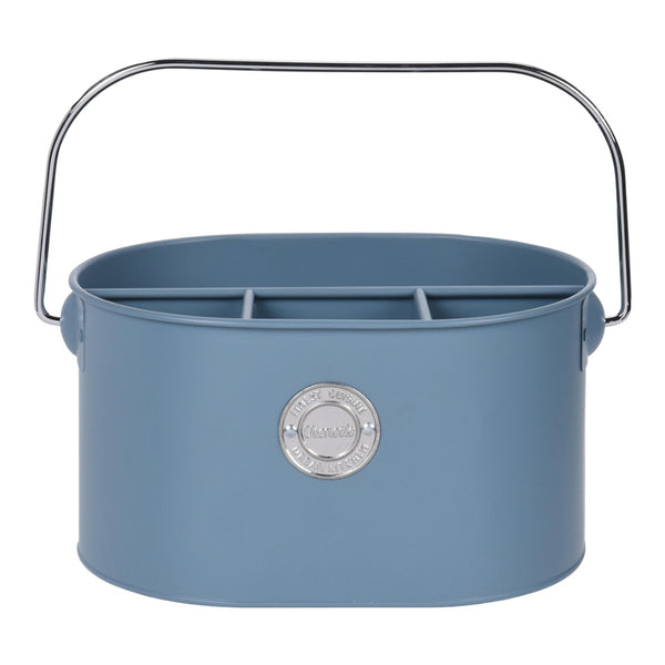 Metal Divided Cutlery Holder Caddy | Assorted Colours, Carry Handle