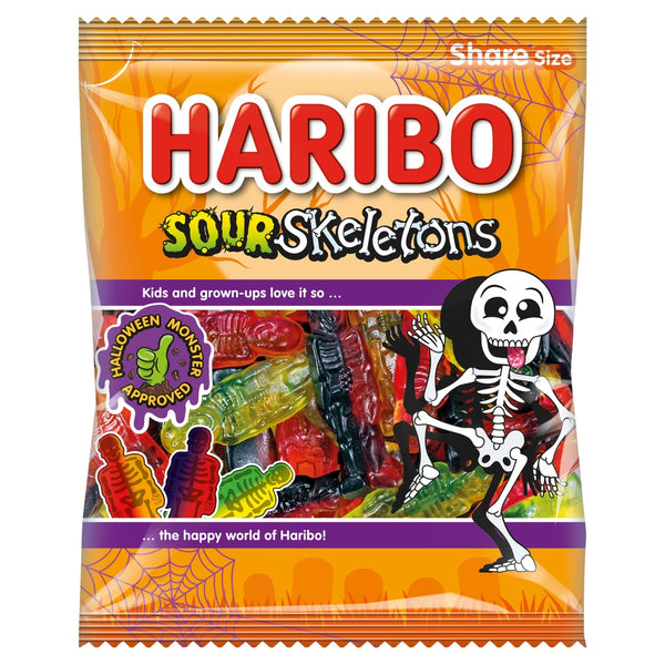 Haribo Sour Skeletons - Halloween Sweets - 160g